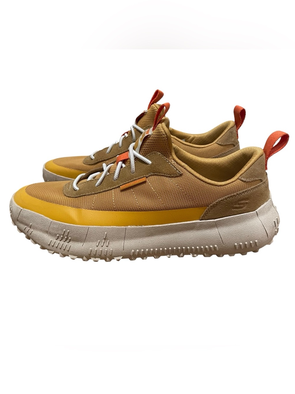 Skechers Revo Kelce Goga Mat Yellow Orange Men’s Chunky Sneakers Size 10.5